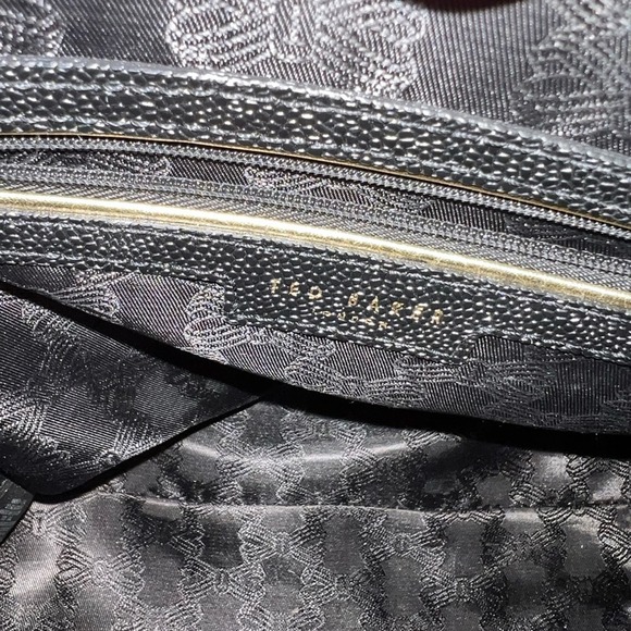 TED BAKER JANNE PEBBLED LEATHER TOTE purse crossbody - Picture 3 of 8